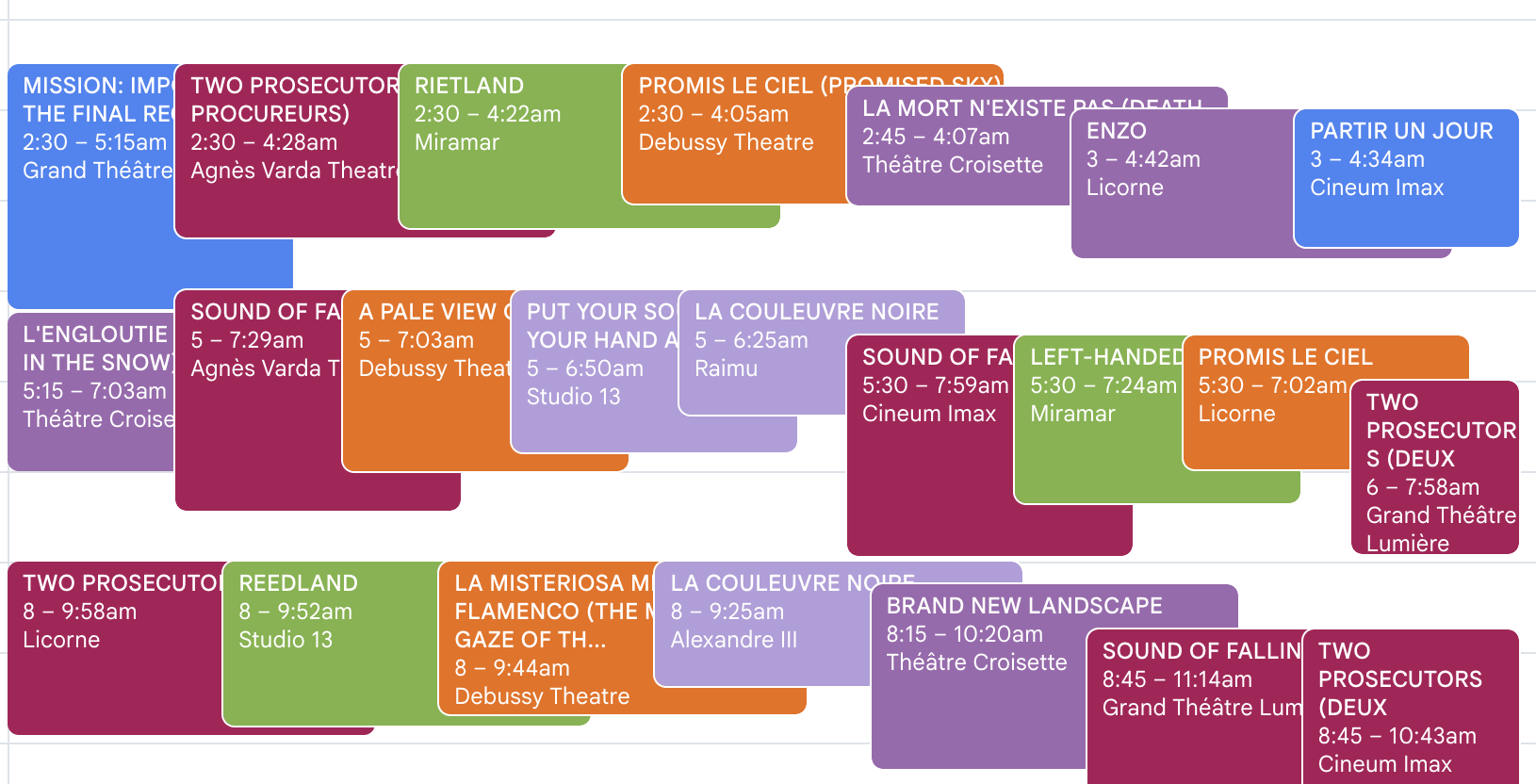 Cannes 2025 Google Calendar
